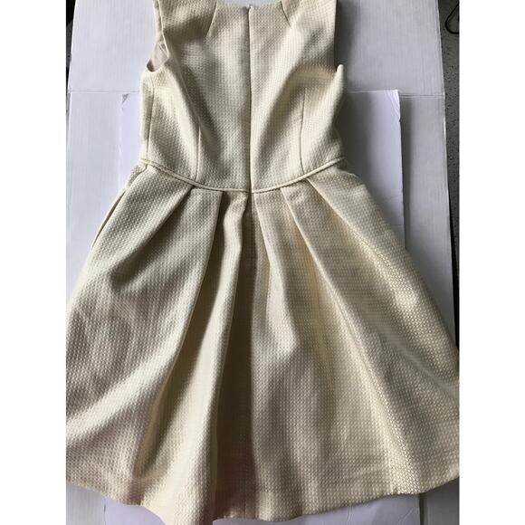 Shoshanna Liana Metallic Gold White Fit&Flare Dress size 6 - Picture 12 of 13